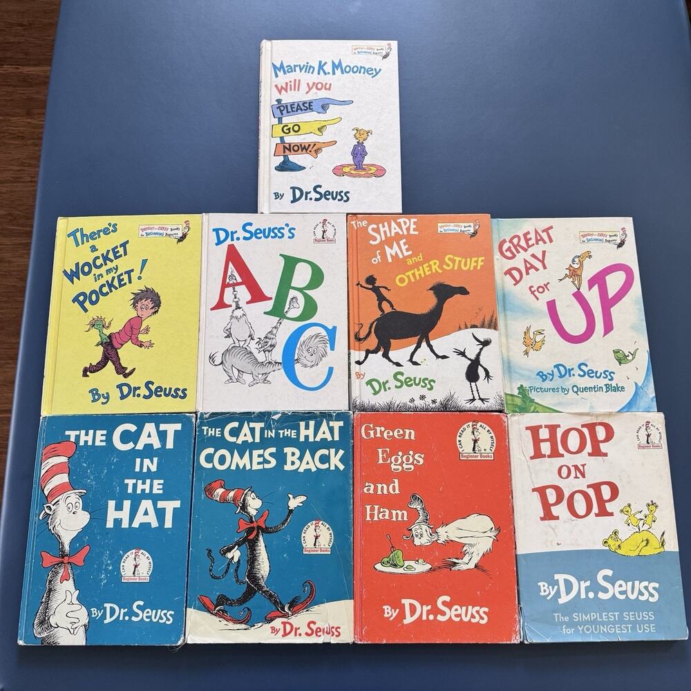 Dr Seuss The Cat in the Hat 1957 B-1 1st Edition Comes Back B-2 1958 Lot of 9